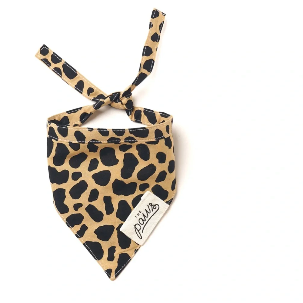 THE PAWS COTTON DOG BANDANA ROARING JUNGLE SIZE XL 17”-23” NWT